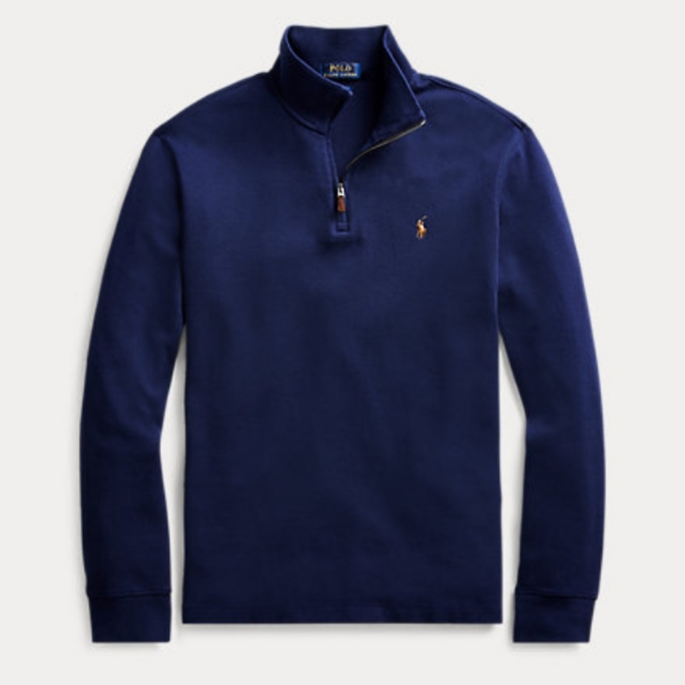 Men's Polo Ralph Lauren Estate Rib Quarter Zip Large - Picture 2 of 10